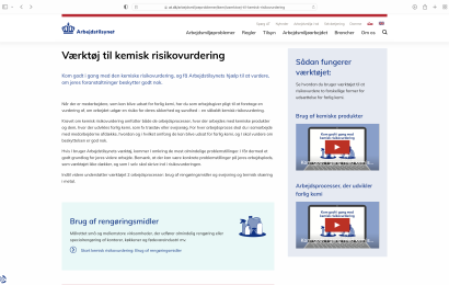 Kemisk risiko-vurdering af rengøringsmidler/rengøring<br>– gjort nemt